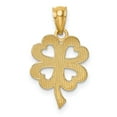 thumbnail image 4 of Diamond2Deal 14K Yellow Gold Four Leaf Clover Pendant for Women (L- 0.79 in, W- 0.4 in), 4 of 4