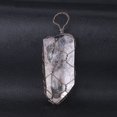 thumbnail image 1 of Irregular Natural Crystal Pillar Pendant Mesh Wire Wrapped Necklaces Women Men, 1 of 6
