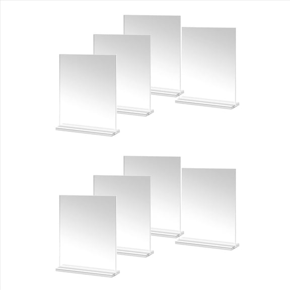 Acrylic Picture Frame 4x6 Inches, 8 Pack Plastic Frames Holder Standing,Double Sided Desktop Display
