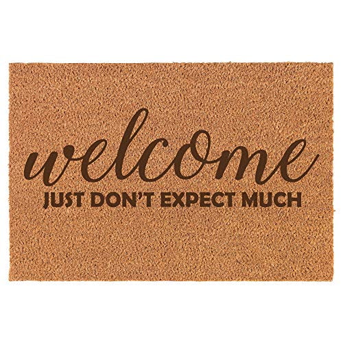 Coir Door Mat Entry Doormat Like A Good Neighbor Stay Over There Funny 