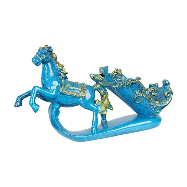 Estante para Vino Macarena soporte para botella de Vino Organizador de estatua de caballo azul