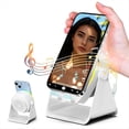 thumbnail image 2 of Altavoz de Inducción Inalámbrico, Soporte para Teléfono Celular con Altavoz Bluetooth, Sonido Estéreo, Luz Ambiental RGB, Soporte para Teléfono Inteligente A, 2 of 5