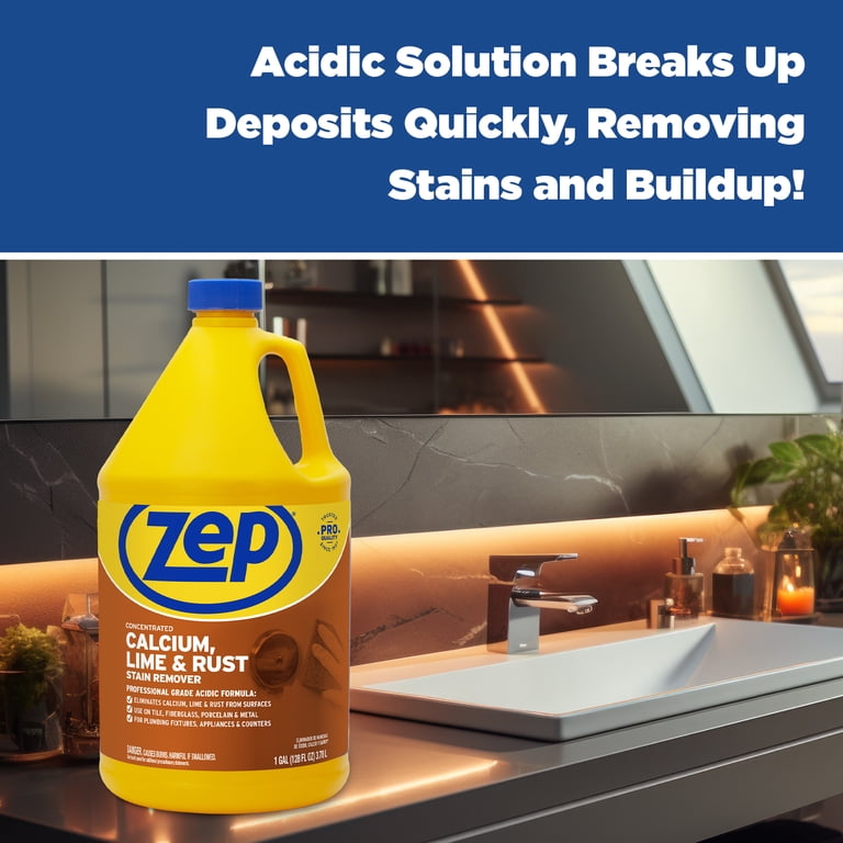 Zep Calcium Lime Rust Stain Remover 1 Gallon Case of 4 - Walmart.com