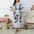 thumbnail image 2 of Kadahis Plus Size Women Satin Silk Nightie Dress Bridal Sleepwear Bathing Robe, 2 of 5