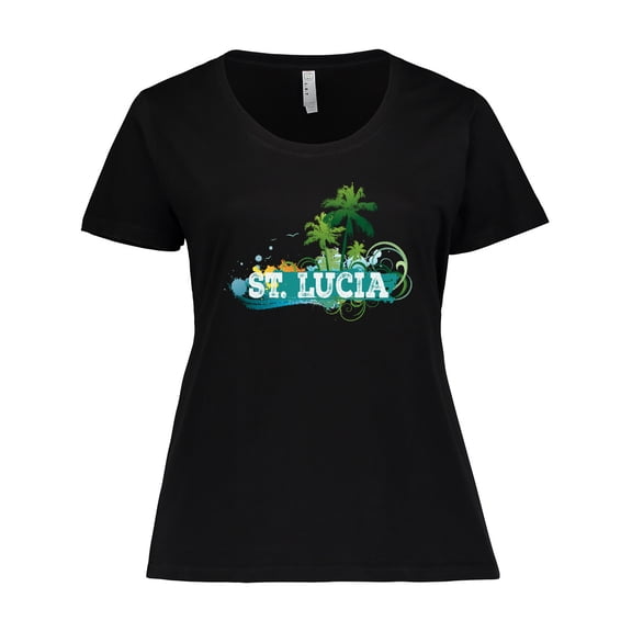 Inktastic St Lucia Vacation Cruise Trip Women's Plus Size T-Shirt