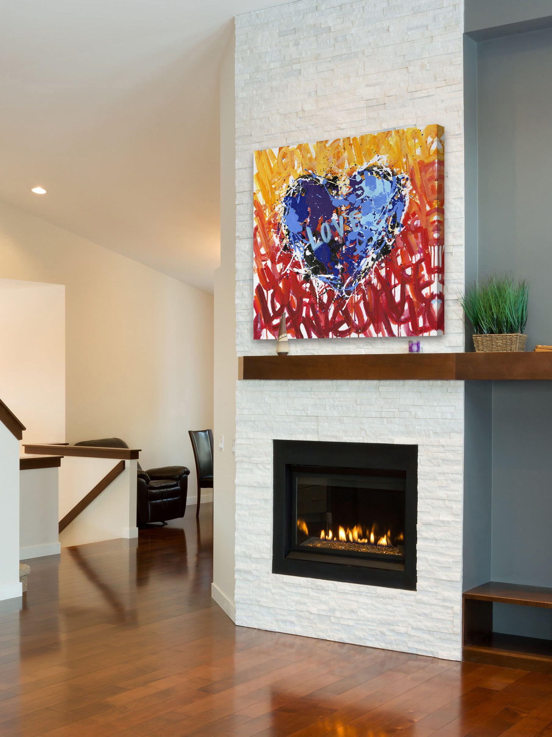 "Messy Love" Painting Print on Wrapped Canvas