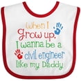thumbnail image 3 of Inktastic Civil Engineer Like Daddy Boys or Girls Baby Bib, 3 of 4