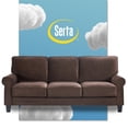 thumbnail image 2 of Serta Copenhagen 80" Canapé en Tissu à Bras Rond avec Rangement Marron Foncé, 2 of 13