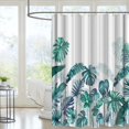 thumbnail image 5 of Green Shower Curtain for Bathroom Tropical Leaves Plant Bath Decor 72 x 72 Inch with 12 Hooks, 5 of 7