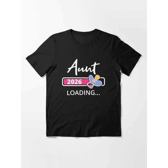 Aunt 2026 Loading Promoted To Auntie Pregnancy Announcement Gift Unisex T-Shirt up to Size 5XL