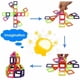 thumbnail image 4 of Bloques de construcción magnéticos 76 piezas Imanes Bloques de construcción Bloques de construcción Juego de juguetes educativos Coche de juguete creativo Xemadio LN-0678, 4 of 6
