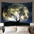 thumbnail image 1 of Tapiz de microtela, bosque misterioso, luna y cielo estrellado, 200 x 150 cm, 1 of 1