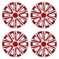 thumbnail image 2 of 4Pcs/Set Universal 16" Hubcap Wheel Cover Replacement Hub Caps Wheel Rim Cover ABS Material Exterior Accessories Snap on Car Truck SUV 16-inch,White Lacquer & Red Lacquer, 2 of 10