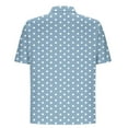 thumbnail image 4 of Dolkfu Mens Shirts Short Sleeve Beach Polka Dot Cuba Performance Comfy Button Down Shirt Summer Tees for Men XL, 4 of 5