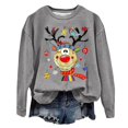thumbnail image 3 of Womens Casual Long Sleeve Graphic Tee Shirts Crew Neck Sweatshirts Pullover Tops For Women, 3 of 7