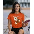 thumbnail image 3 of Thanksgiving Cat Meow Funny Hiding Turkey Women's T-shirt For Women, 2XL, Orange, 3 of 6
