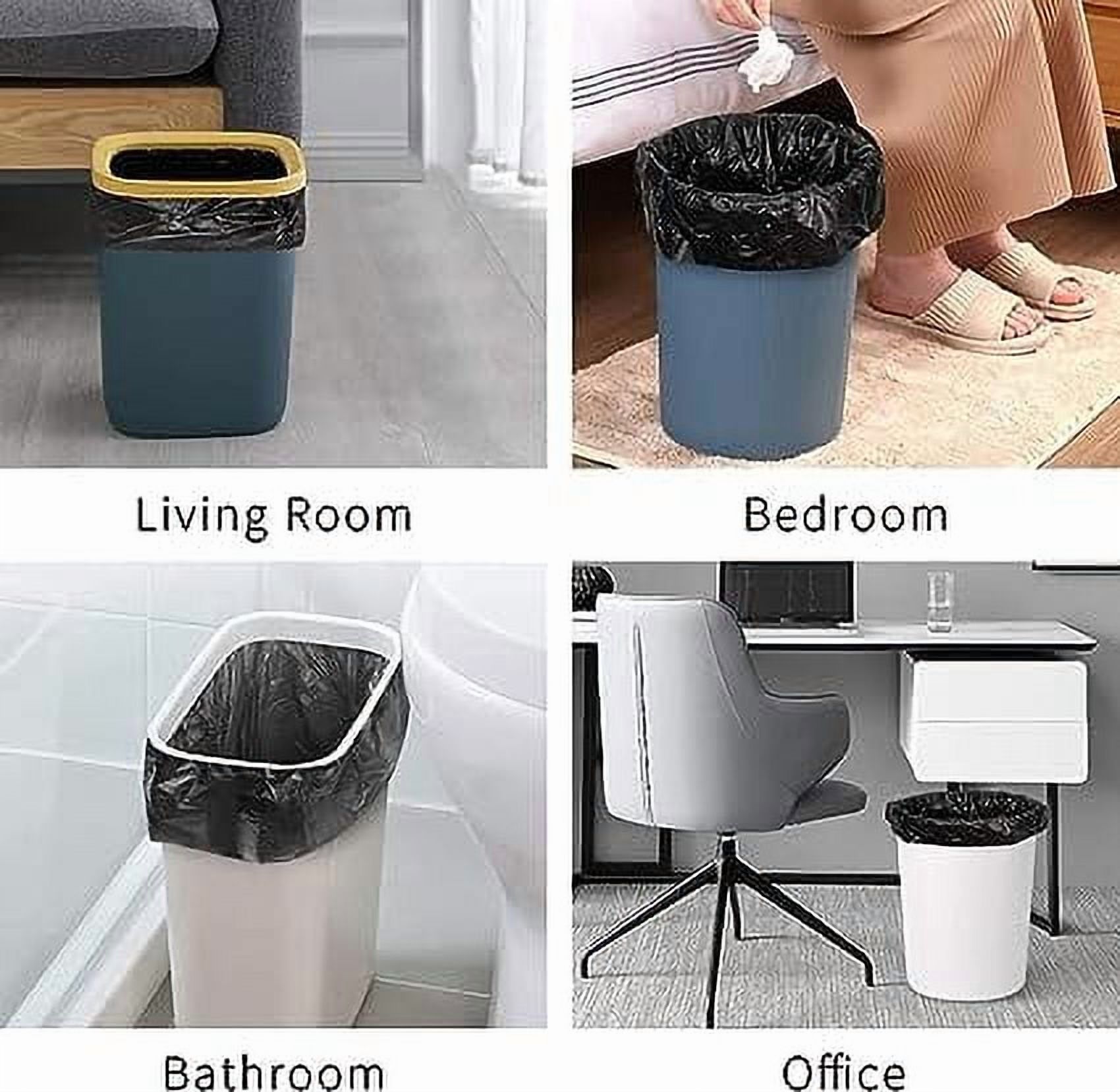 Ezee Black Garbage Bags for Dustbin/Trash Bags 90 Pcs Medium 19 X 21 Inches 30 Pcs x Pack of 3