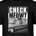 thumbnail image 3 of Teelocity Men's Funny Check Meowt Ganster Rapper Cats in a Lowrider Car Black Relaxed Fit Short Sleeve Graphic T-Shirt, 3 of 3