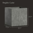 thumbnail image 3 of COSAPOTS Reglito Cube Planter – Fiberglass Indoor/Outdoor and Weather-Resistant Large Planter (Grey Stone, 23.6" L x 23.6" W x 24.2" H), 3 of 8