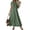#87Green, variant on Linen Dress Women V Neck Short Sleeve Tunic Boho Maxi Dress Casual Summer Modest Long Flowy Beach Vacation Dresses Wine L