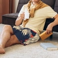 thumbnail image 5 of Kdxio American Bald Eagle A Print Mens Sleep Shorts Bottoms Soft Comfy Pajama Wear Pants with Drawstring Pockets, 5 of 5