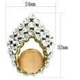 thumbnail image 2 of Luxe Jewelry Designs Ion Plated Gold Women's Earrings with Orange Synthetic Stone, 2 of 2