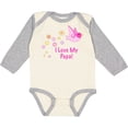 thumbnail image 3 of Inktastic I Love My Papa Girls Long Sleeve Baby Bodysuit, 3 of 5