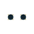 thumbnail image 3 of Clara Pucci 0.2Ct Natural London Blue Topaz Round Cut VVS1 Push Back Stud 14k Solid hypoallergenic Gold Designer Earrings For December, 3 of 7