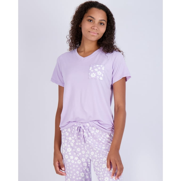 2 Pack: Women’s Pajama Set, Super-Soft Short & Long Sleeve Top with Pants