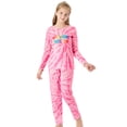 thumbnail image 3 of Topgal Little & Big Girls Long Sleeves & Pants Pink Tie Dye Fall/Winter Pajamas Kids PJ Set Sleepwear Size 6, 3 of 6