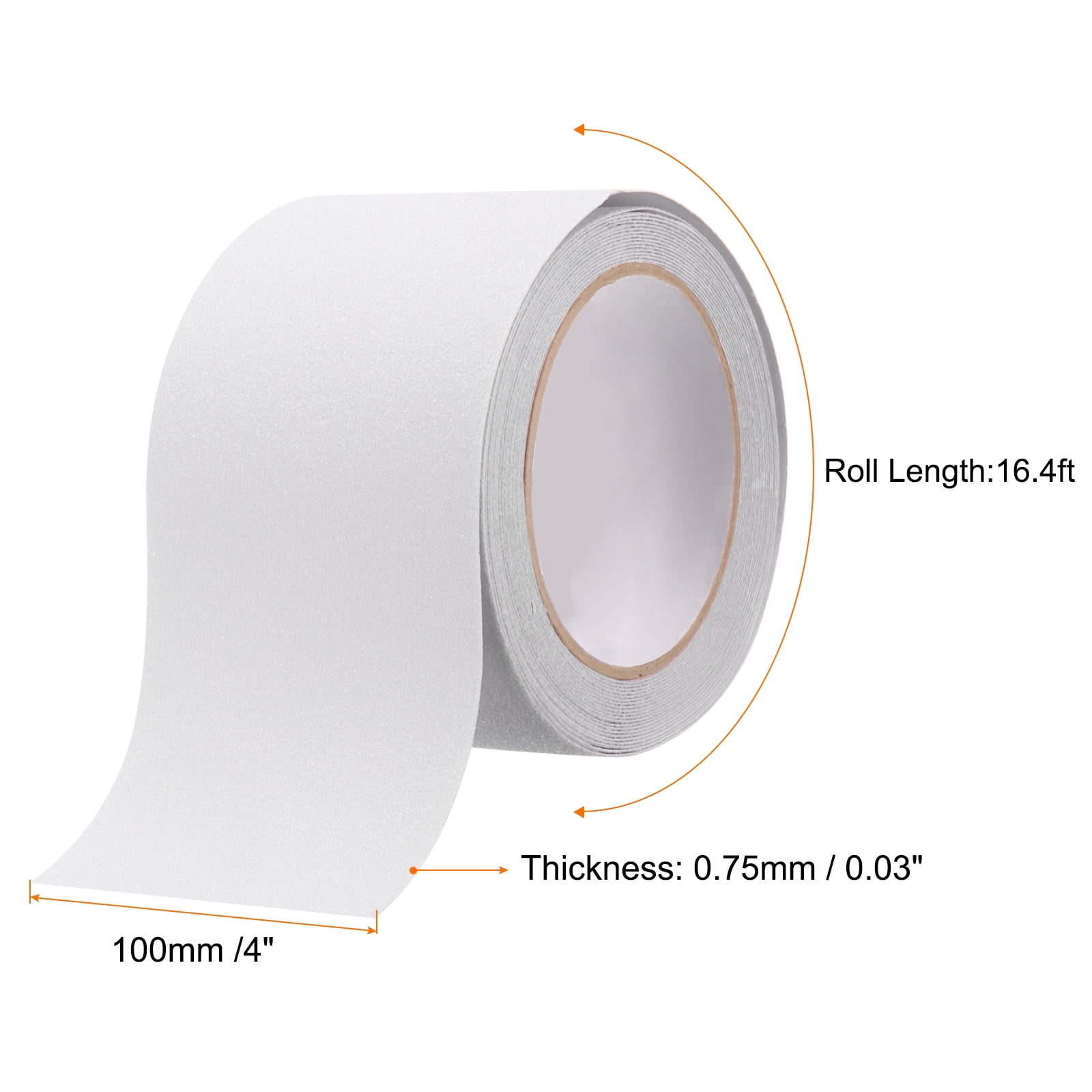 Uxcell Anti Slip Traction Tape 4" x 16.4ft Waterproof Non-Slip Grip Tape Non Skid Stair Treads Tape for Indoor Outdoor Stair Steps, White