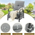 thumbnail image 4 of AECOJOY Adjustable Patio Reclining Lounge Chair with Cushions Set of 2-Dark Gray, 4 of 8