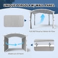 thumbnail image 6 of INTER HUT 11 x 11 Outdoor Steel Pergola with Canopy for Garden, Patio, Backyard, 6 of 7