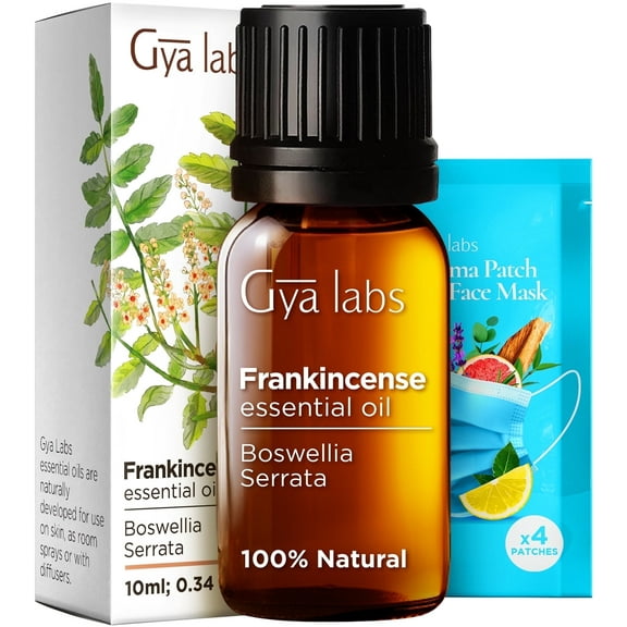 Gya Labs Frankincense Essential Oil for Diffuser & Skin - Pure Framkincense Oil for Hair, Massage, Aromatherapy & Candle Making Scent - 0.34 fl oz