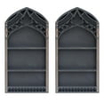thumbnail image 6 of VOPPV Gothic Window Crystal Shelf Display for Wall,Wall Mounted Floating Shelves Old Church Window Crystal Wall Shelf,Wall Hanging Gothic Boho Black Essential Oil Shelf 9CT8, 6 of 8