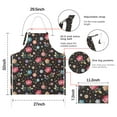 thumbnail image 7 of Pioneer Flower Floral Print Pattern Apron-Garden Aprons for Women with Pockets-Cotton Linen Waterproof Kitchen Cooking Gardening Aprons Adjustable for Kitchen,Cooking,BBQ and Salon 33x27 Inch, 7 of 7