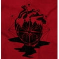 thumbnail image 2 of Diamond Bleeding Heart Compass Womens Slim Fit Graphic Tee Brisco Brands L, 2 of 4