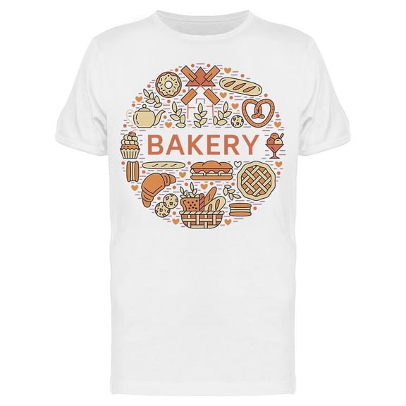 Bakery, World In A Bread Circle T-Shirt Men -Image by Shutterstock, Male 5X-Large