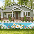 thumbnail image 7 of LUUFILx Floral Summer Banner Bright Daisy Garden Backdrop Wall Decorations Outdoor Photo Backdrop Party Supplies Wedding Spring Photography Props, 7 of 7
