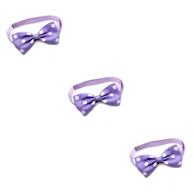 Greeniant pajarita cuello moda mascotas correas accesorios decoraciones Push-pull cinta para cachorros gatos púrpura punto blanco Type1 NO1 Greeniant CBP256633