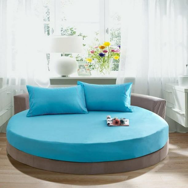 Cama forma forma forma Elástica De 200 Cm De Diámetro Con Funda De Colchón Ajustada De Sábanas Ajustadas 16 Colores Disponibles Yotijar Cotton Fitted Sheets