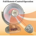 thumbnail image 6 of Bilot 14" Oscil Dish Remote Control Heater, Silver, 6 of 8