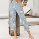 thumbnail image 5 of WILLBEST Pantalones Casuales para Mujer con Estampado de Patrón, Cintura Elástica, Ligeros, Transpirables, de Lino, Cómodos y elegantes para Uso Diario. Mediana, 5 of 5