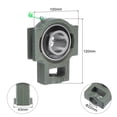 thumbnail image 2 of Unique Bargains UCT207 Take-Up Block Bearings 35mm Bore Cast Iron Bearing Unit Set Screw Lock, 2 of 5