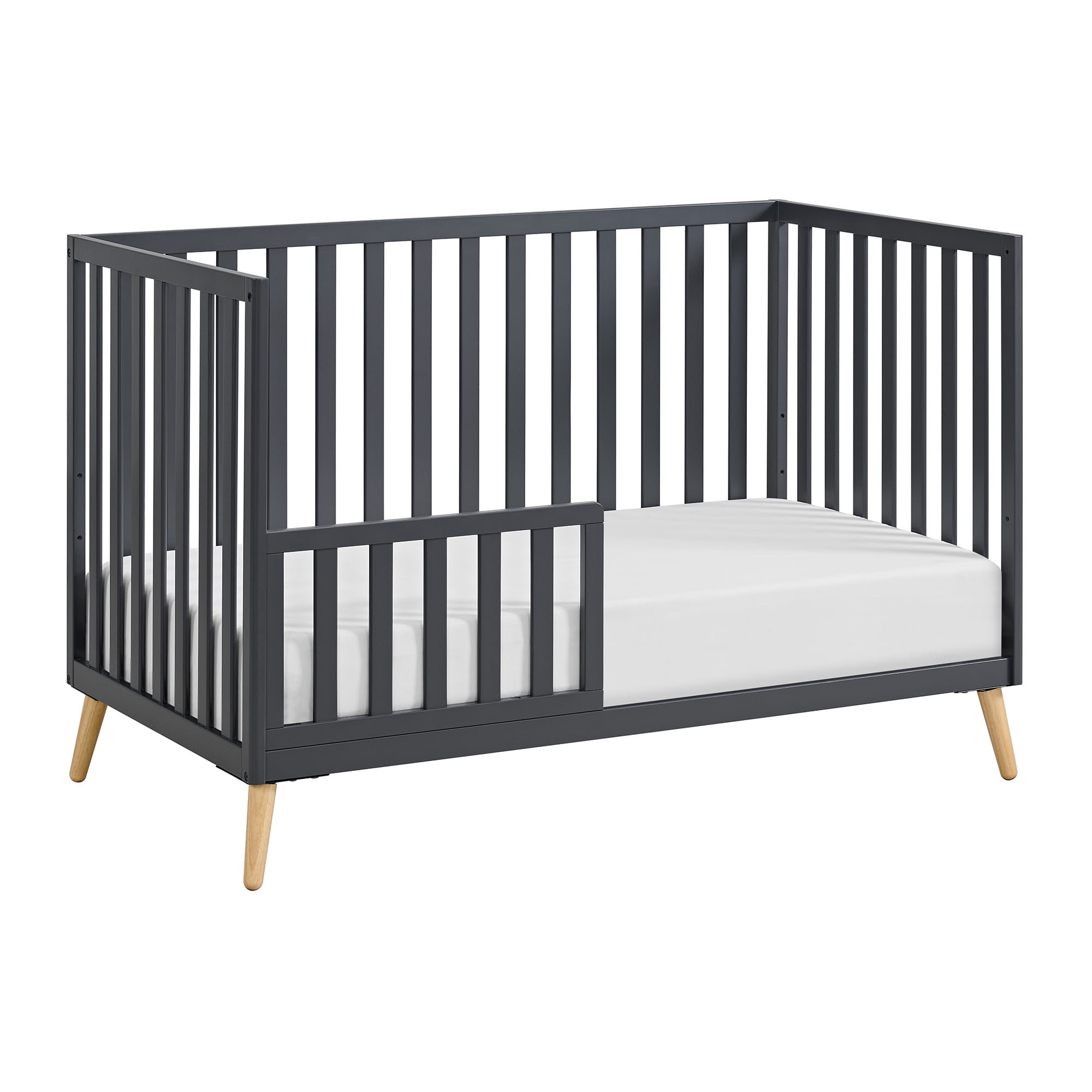 Oxford Baby Cozy Nest Convertible Island Crib Midnight Slate / Natural