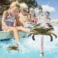 thumbnail image 2 of HUGFEGWE 1PC Pool Thermometer with Rope Outdoor, Pool Thermometer Floating Easy Read, Water Thermometer for Swimming Pool Spa Bathtub Aquarium and Fish Pond (Crab) CJB91-43451, 2 of 8