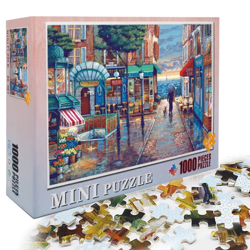 1000 Piece Romance Town Jigsaw Puzzle Educational Decompression Games Toys Gifts 