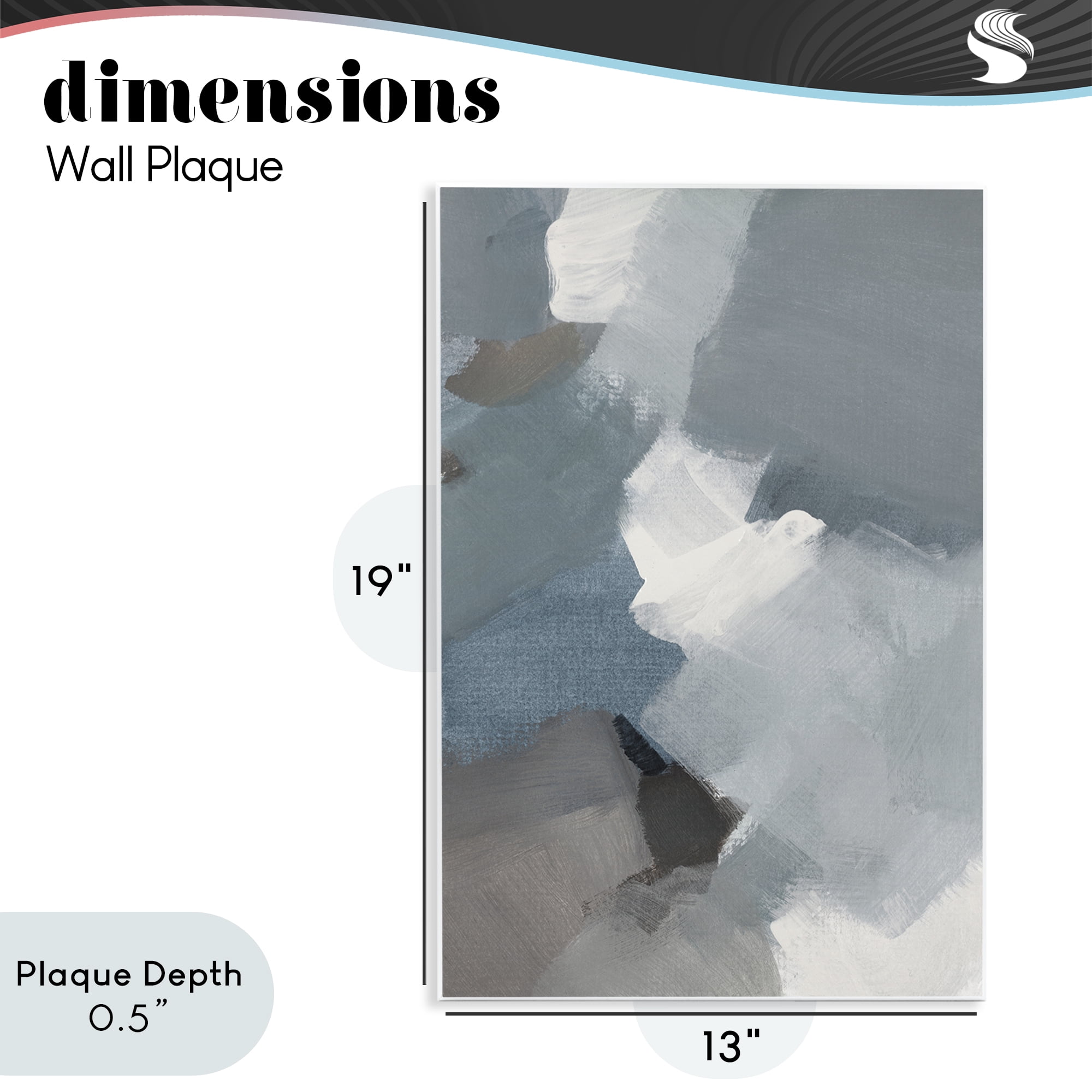 Stupell Industries Stormy Grey Abstract Wall Plaque Art, design by Lanie Loreth
