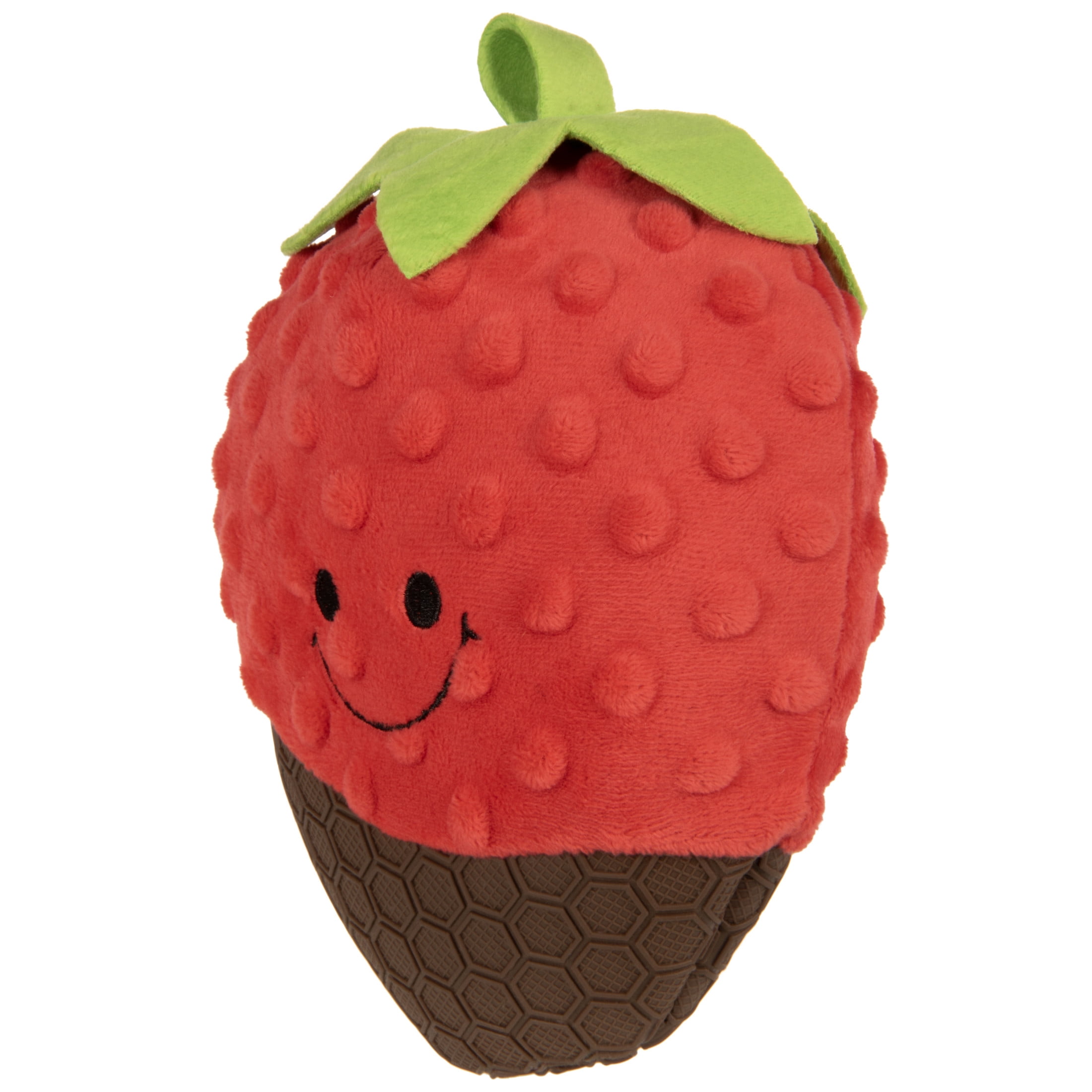 TrustyPup Tough 'N Fun Cocoa Berry Squeaky TPR & Plush Durable Dog Toy, Red Large
