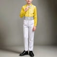 thumbnail image 3 of Lovzfmll 3-Piece Suit for Boys, Sequin Shirt & Bow Tie & Pants, Formal Performance Outfits for Little Boys, 5-6 Years, 3 of 9